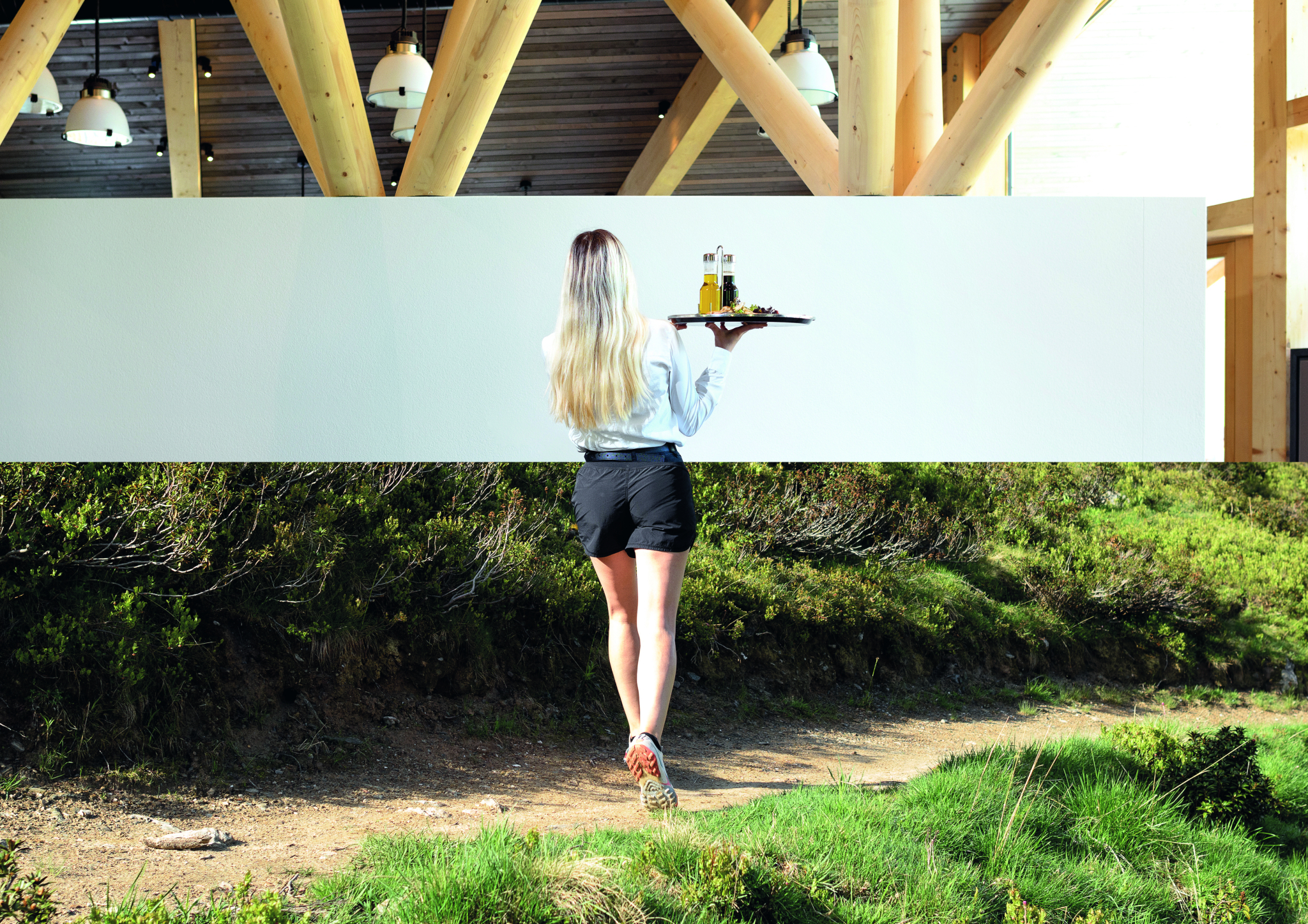Frau Service drinnen Trail running