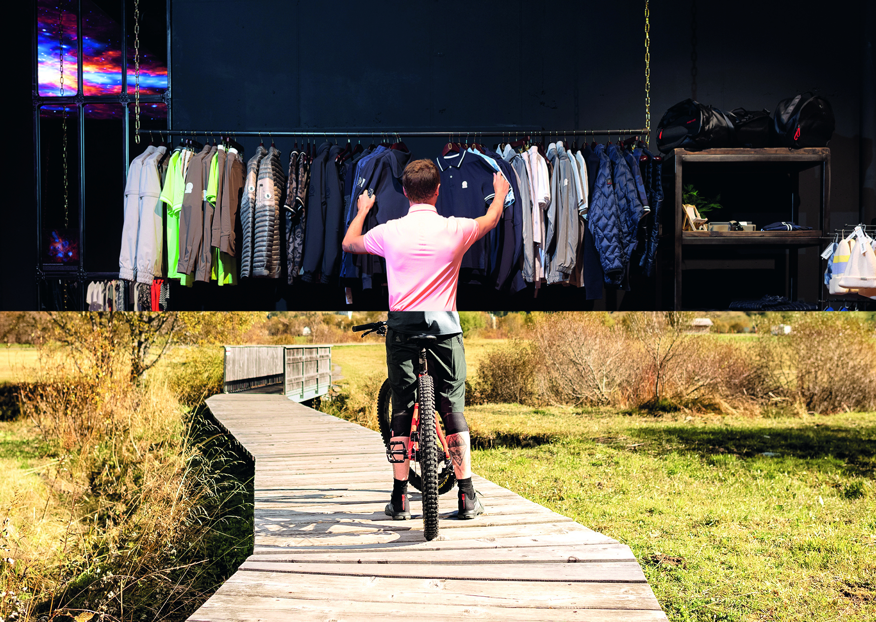Mann Laden Biken