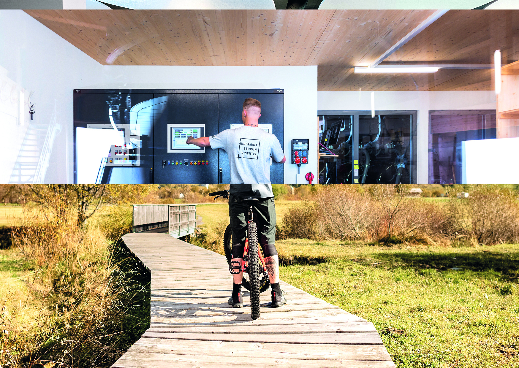 Mann Technikraum Biken